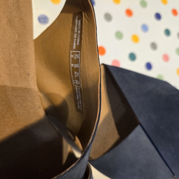 Clarks Collection Soft Cushion Annadell Eirwyn Platform Wedge Sandal 10 Navy Blu - Picture 10 of 11